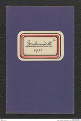 Seite 1, Tagebuch "Grafenwörth | 1931" (NHMW-PRAE-BBB-76)